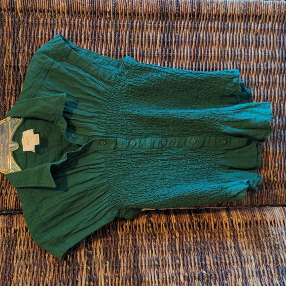 Anthro Maeve Bellamy Cotton Linen Top - Picture 2 of 12